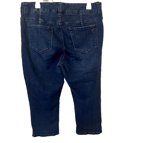 Melissa McCarthy Seven7 Stretch Capri Crop Jeans Slimming Dark Wash Casual 14 - Picture 4 of 9
